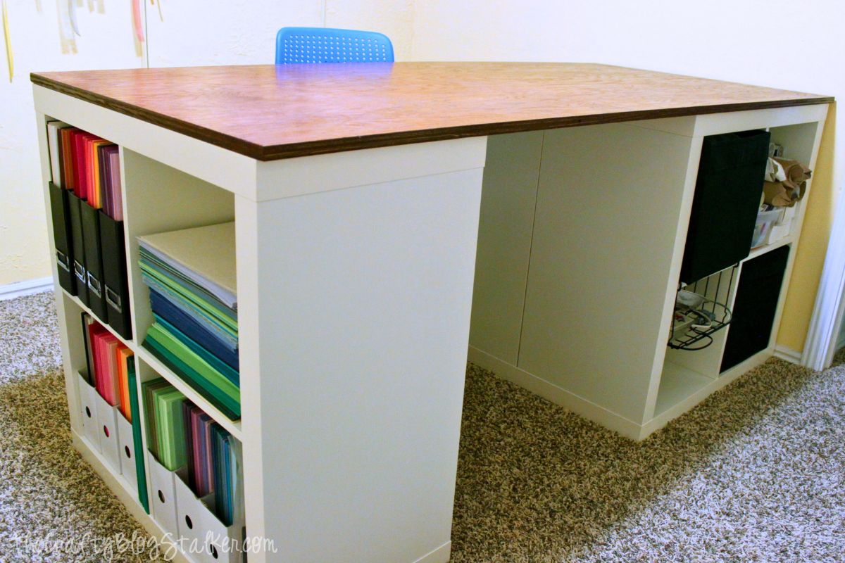 Budget Friendly DIY Crafting Table with KallaxÂ IKEA