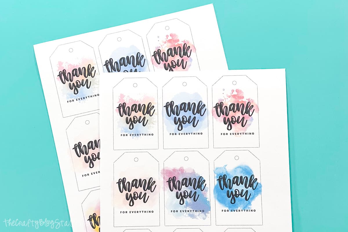 Free Printable Thank You Tags