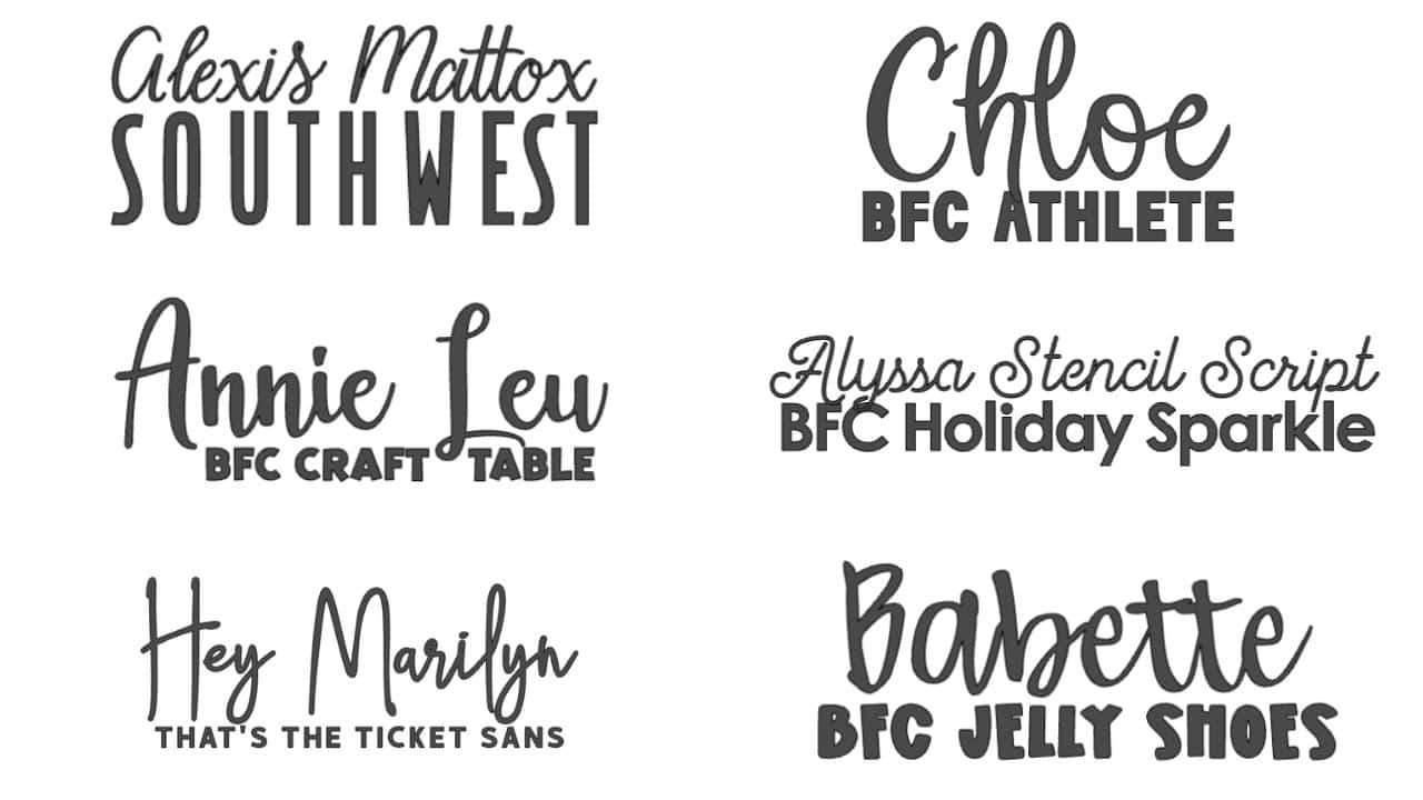 Popular Cricut Fonts That Go Together