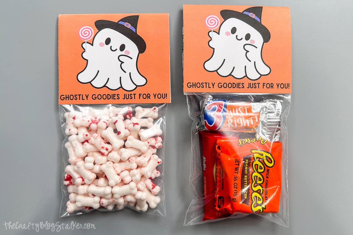 Ghostly Goodies Printable Bag Toppers
