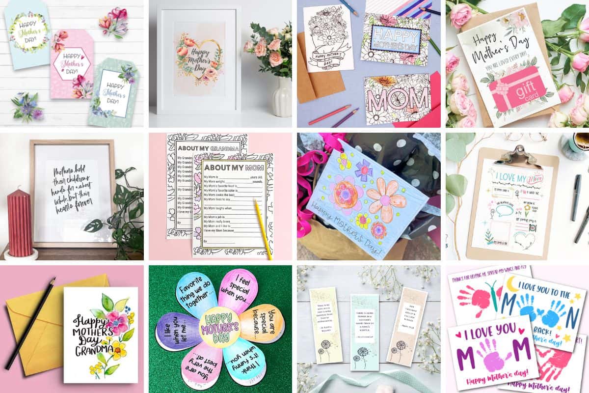 48 Mother's Day Printables for Kids to Give Their Mom