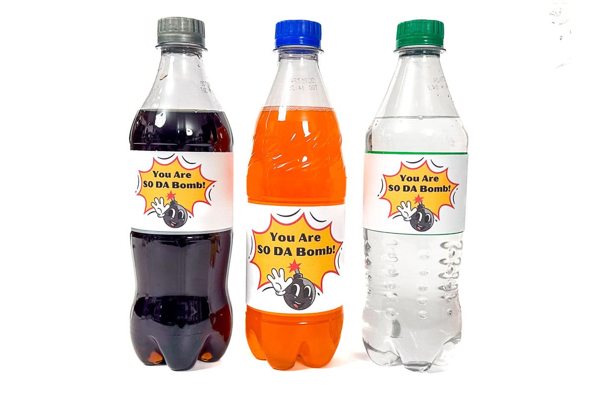 Free Printable Bottle Labels for a Soda Gift