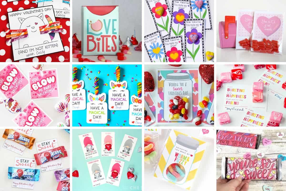 27 Classroom Valentine Printables for Candy