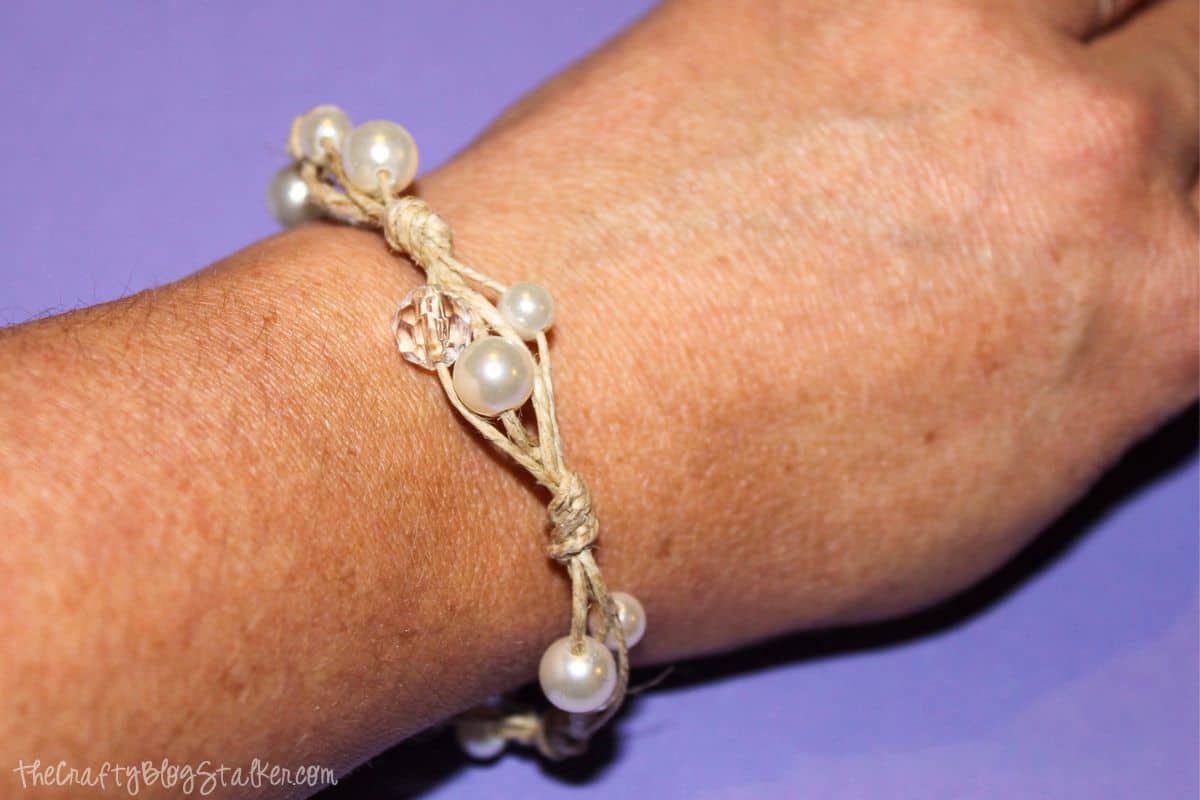 Make a Twine and Pearl Bracelet