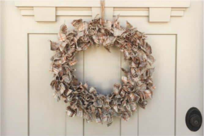 Easy Fabric Wreath for Fall