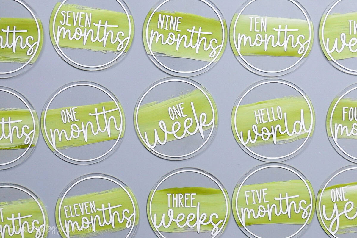 DIY Baby Monthly Milestone Makers with Free SVG