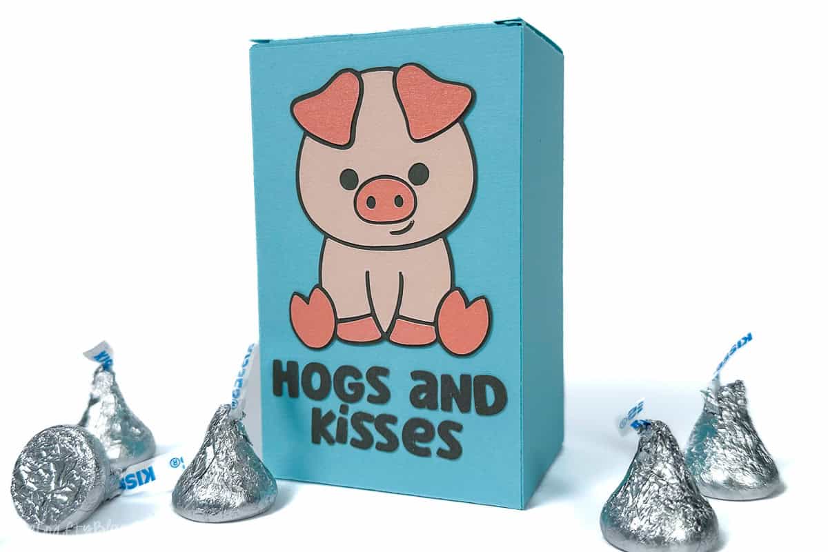 Hogs and Kisses Valentine Treat Boxes with Free SVG