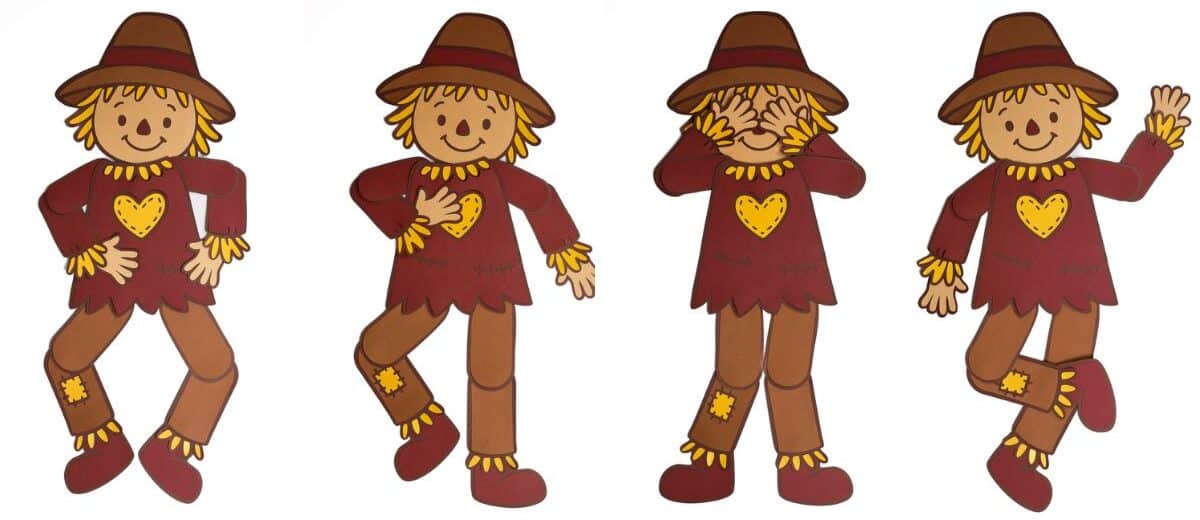 35-inch Tall Posable Scarecrow Craft with Cricut