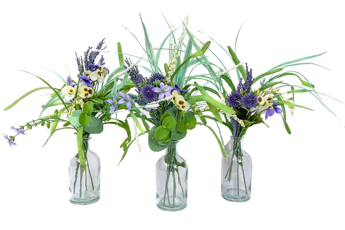 Small DIY Artificial Floral Arrangements for Tables